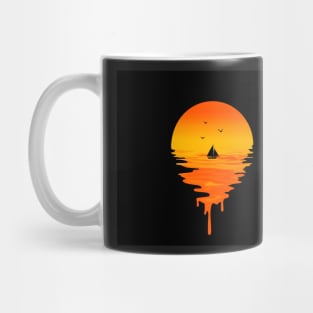 Sunset over the ocean Mug